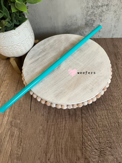 12" Patterned Straw – Fits 40oz Tumblers | Reusable Colorful Drink Straw - 10mm Teal Weefers