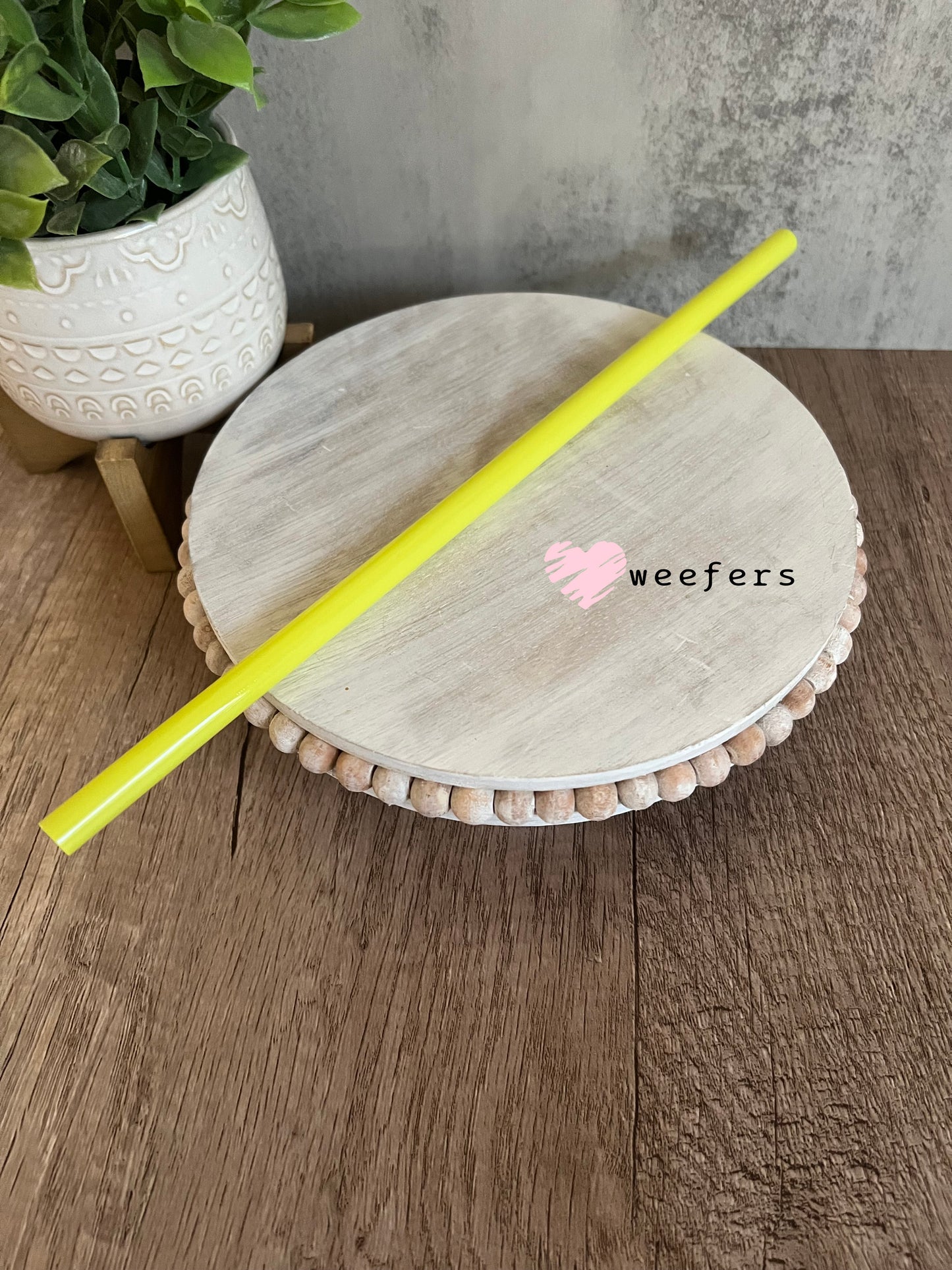 12" Patterned Straw – Fits 40oz Tumblers | Reusable Colorful Drink Straw - 10mm Yellow Weefers
