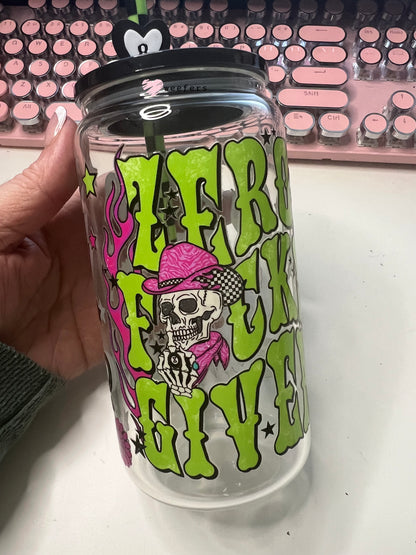 Zero F's Given UV DTF Cup Wrap - Weefers Exclusive Weefers