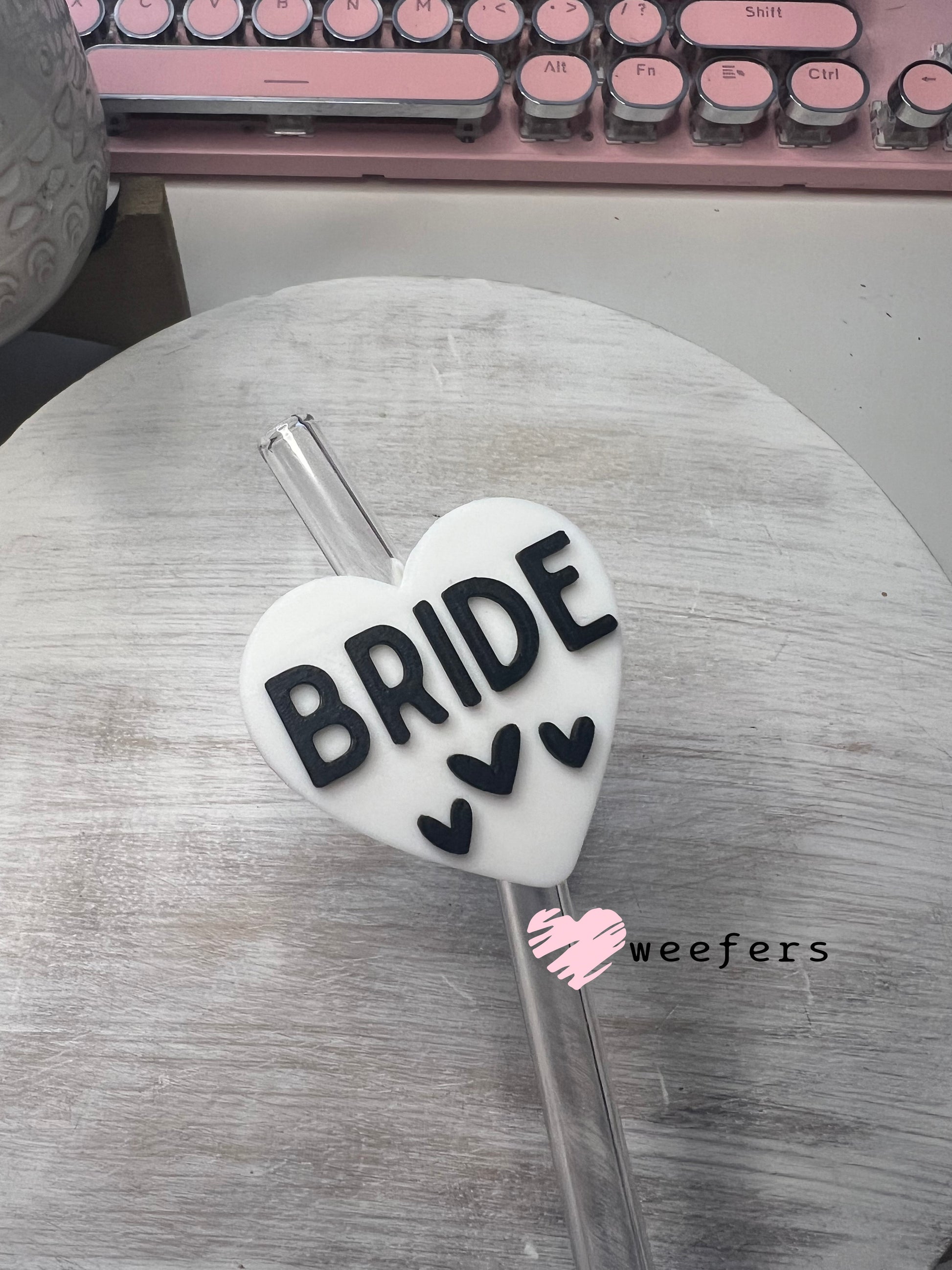 Bride Straw Topper Buddy Weefers