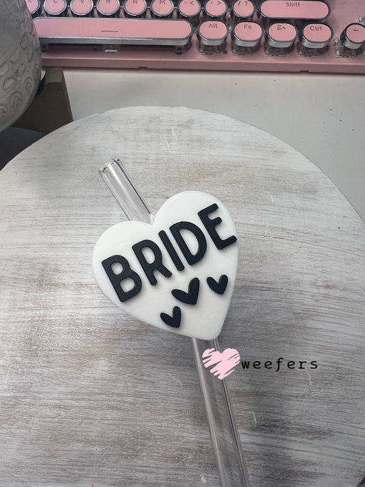 Bride Straw Topper Buddy Weefers