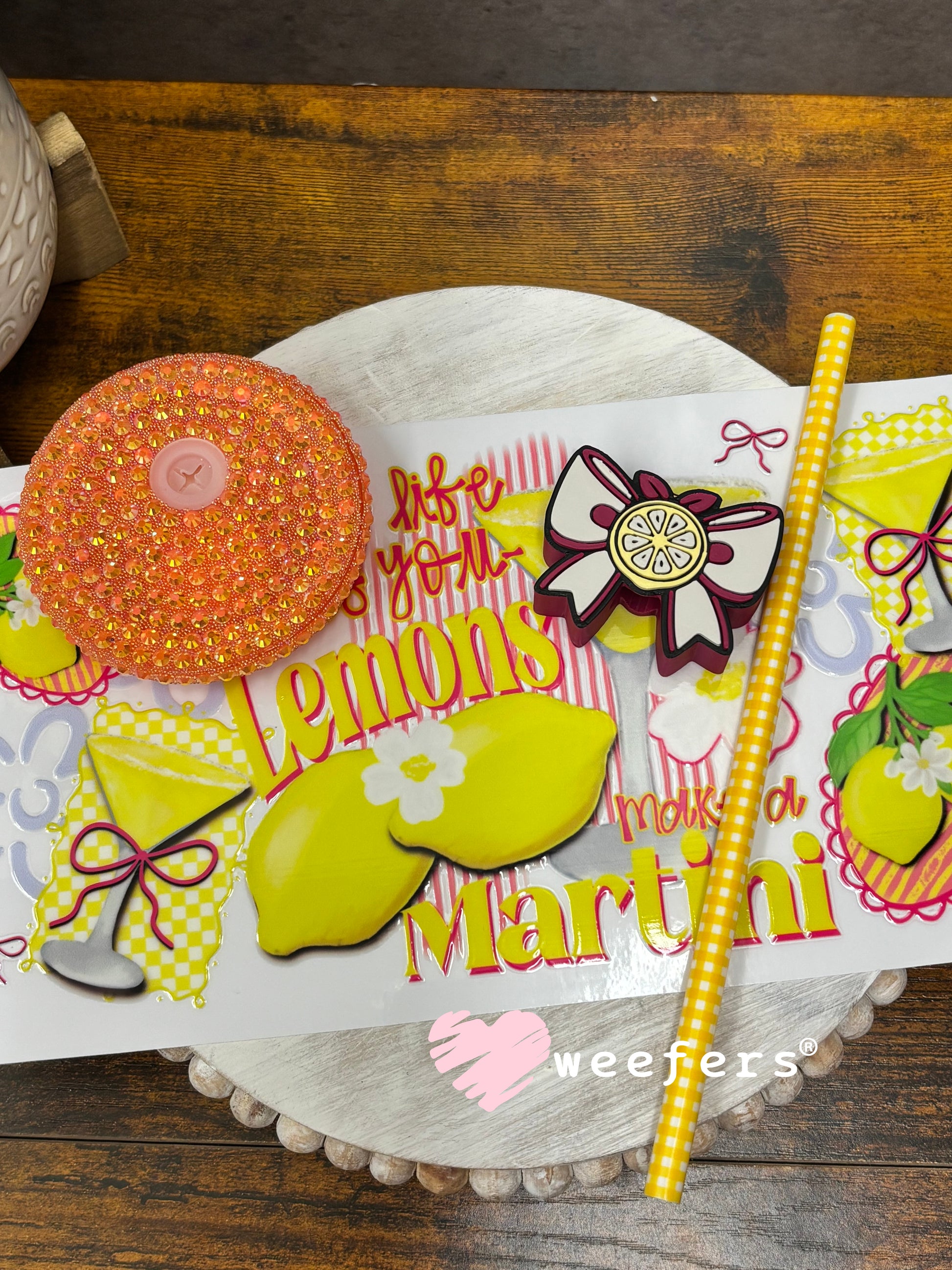 UV DTF Cup Wrap – When Live Gives you Lemons Make a Martini Weefers