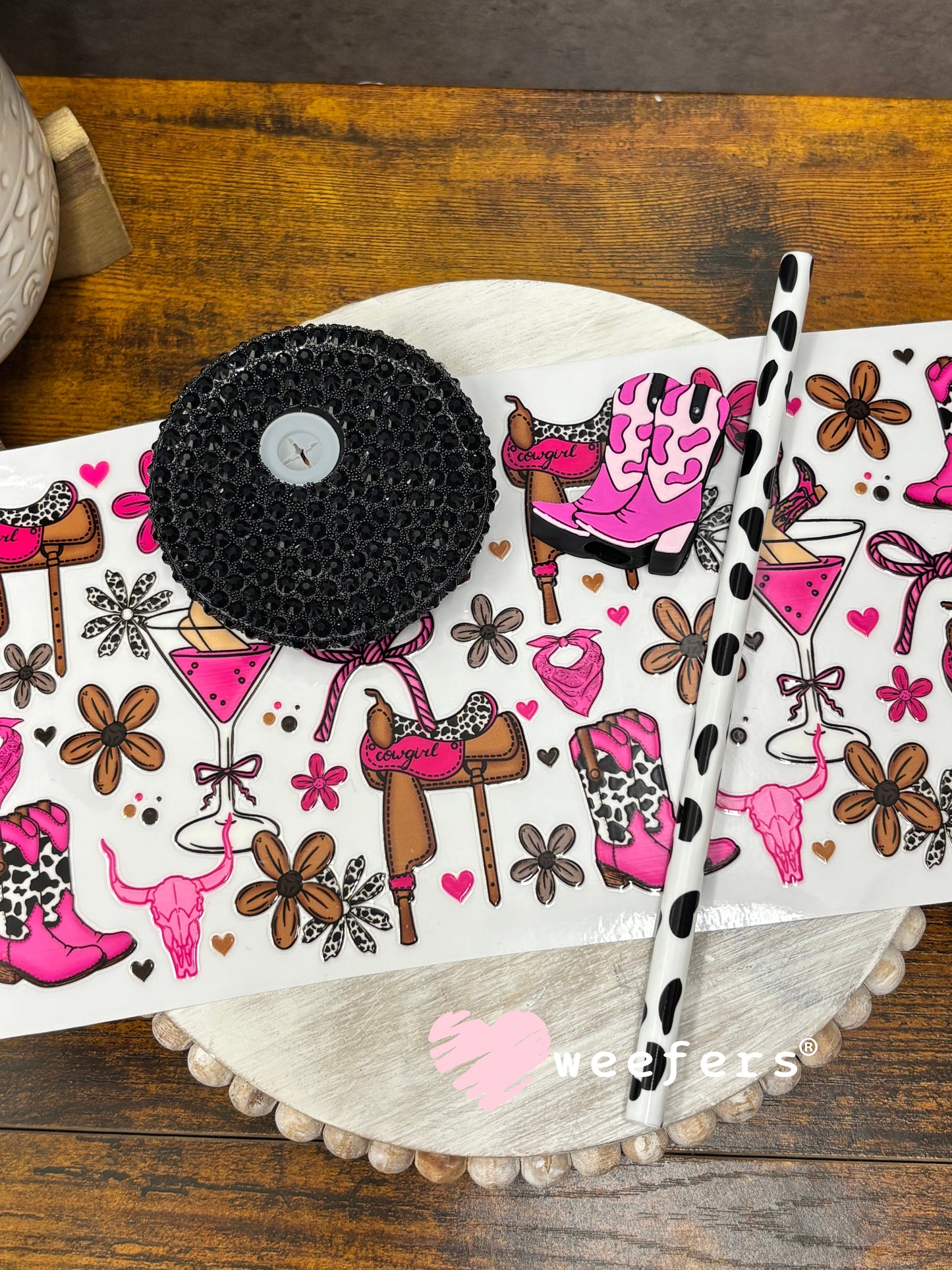 UV DTF Cup Wrap – Western Boots and Martinis Weefers