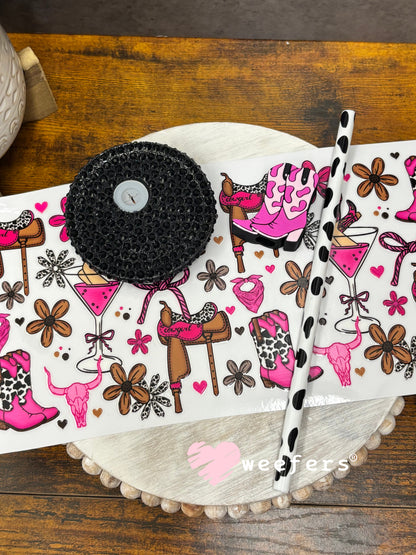 UV DTF Cup Wrap – Western Boots and Martinis Weefers
