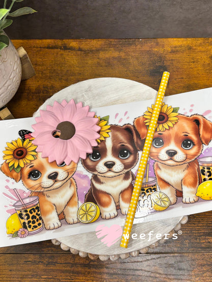 UV DTF Cup Wrap – Puppy Dog Friends Weefers
