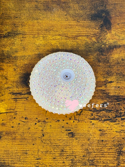 Replacement 16oz Blinged Colored Lids (Fits 16oz Can Shaped Cups) 29 - Cream 2 Weefers