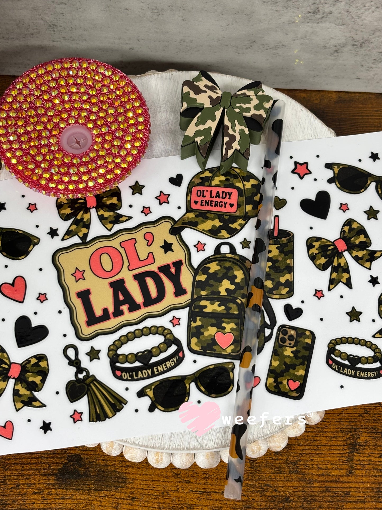 UV DTF Cup Wraps - Ol' Lady Camo - Weefers® Exclusive