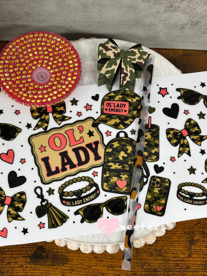 UV DTF Cup Wraps - Ol' Lady Camo - Weefers® Exclusive