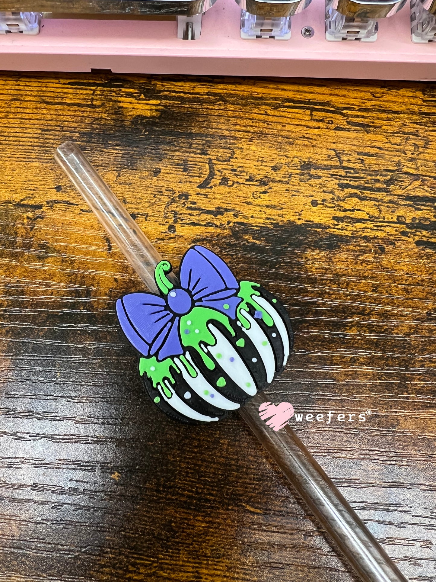 Juice Pumpkin Straw Topper Buddy Weefers