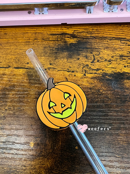 Jack o Lantern Orange Straw Topper Buddy Weefers