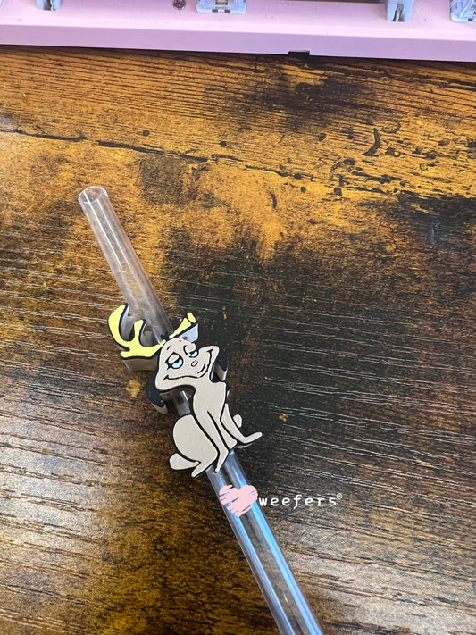 Grouch Dog Straw Topper Buddy Weefers