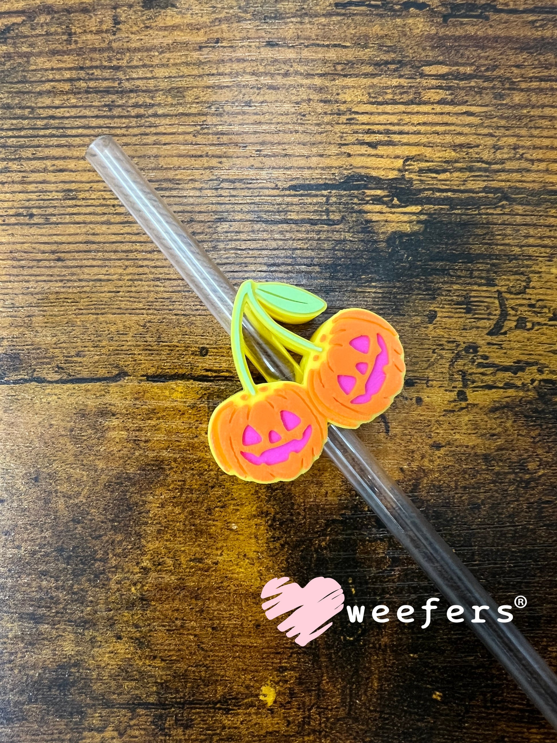 Yellow and Orange Cherries Straw Topper Buddy Weefers