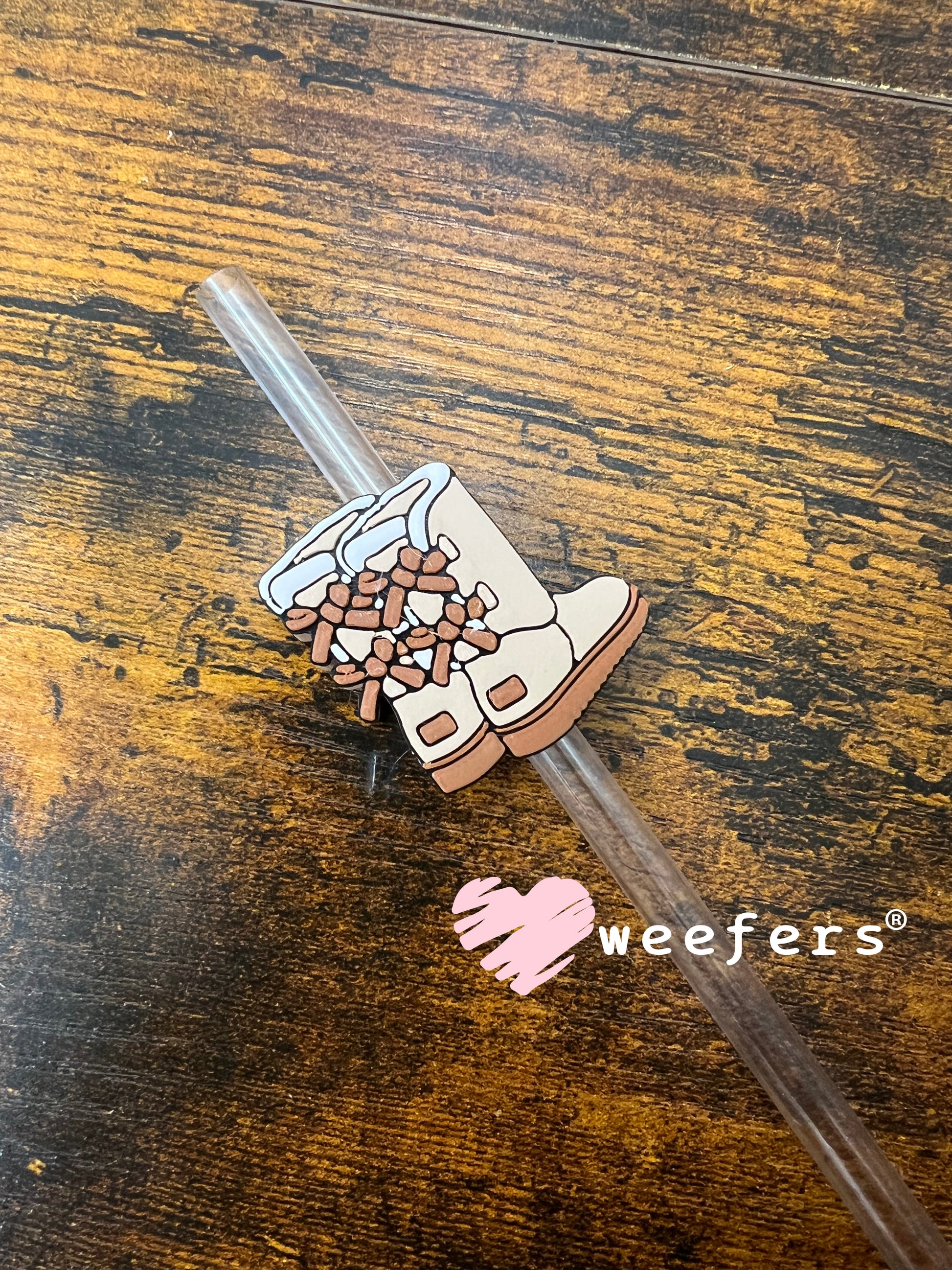 Brown Tan Cozy Boots Straw Topper Buddy Weefers