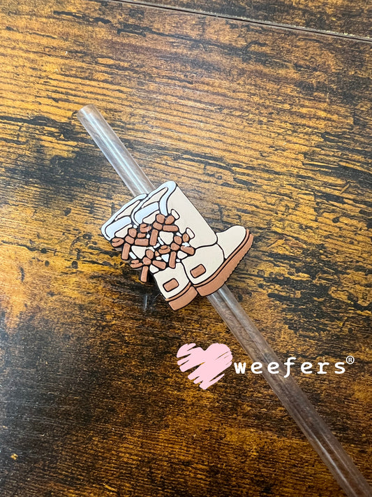 Brown Tan Cozy Boots Straw Topper Buddy Weefers