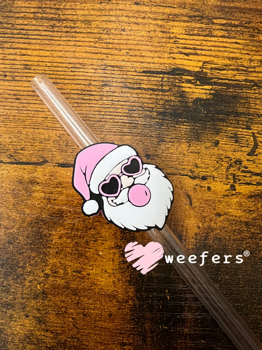 Santa Bubblegum Straw Topper Buddy Weefers