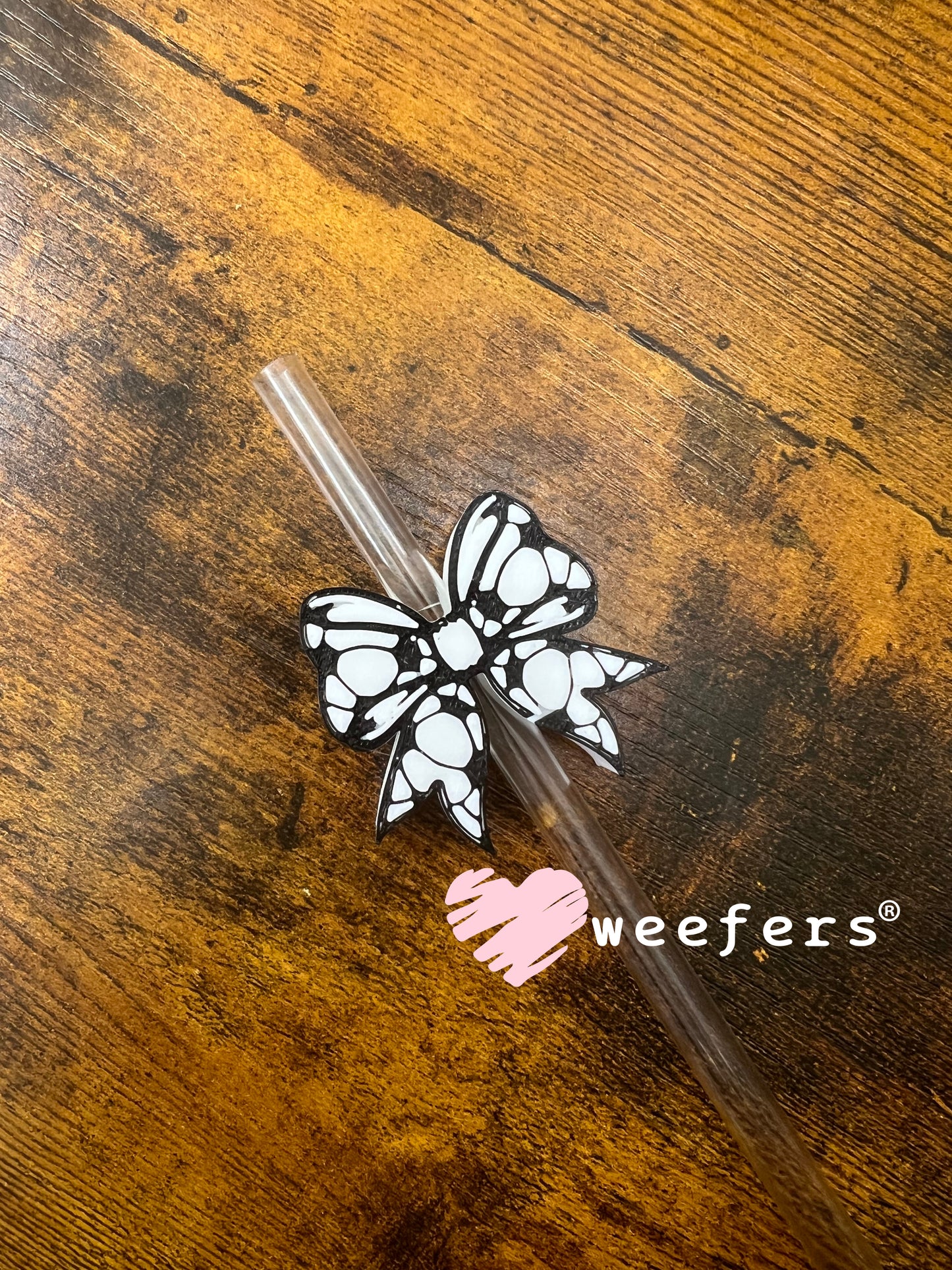 Soccer Bow Straw Topper Buddy Weefers