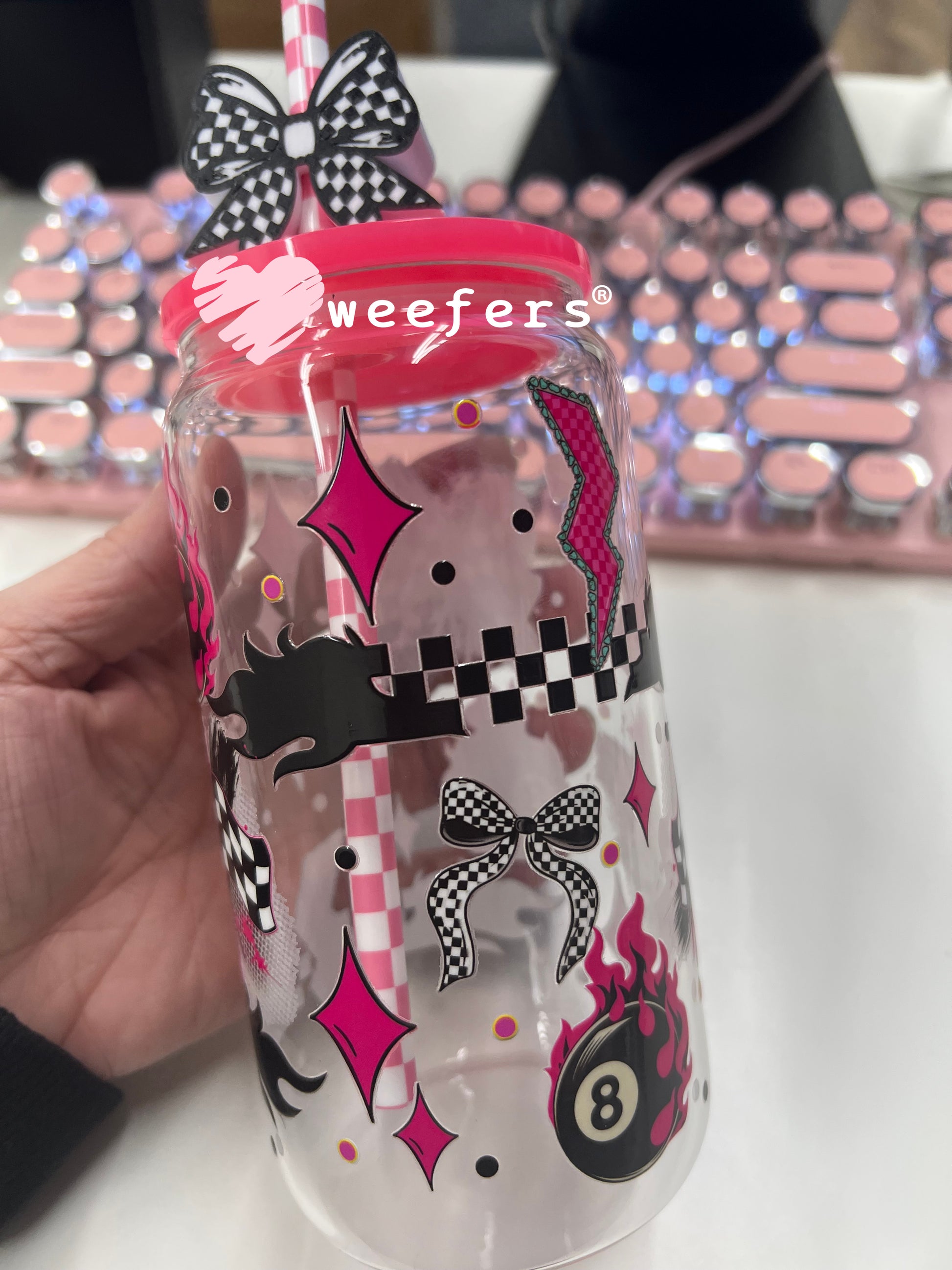 Fancy Like the Race Track on a Date Night Sidekick UV DTF Cup Wrap - Weefers Exclusive Weefers