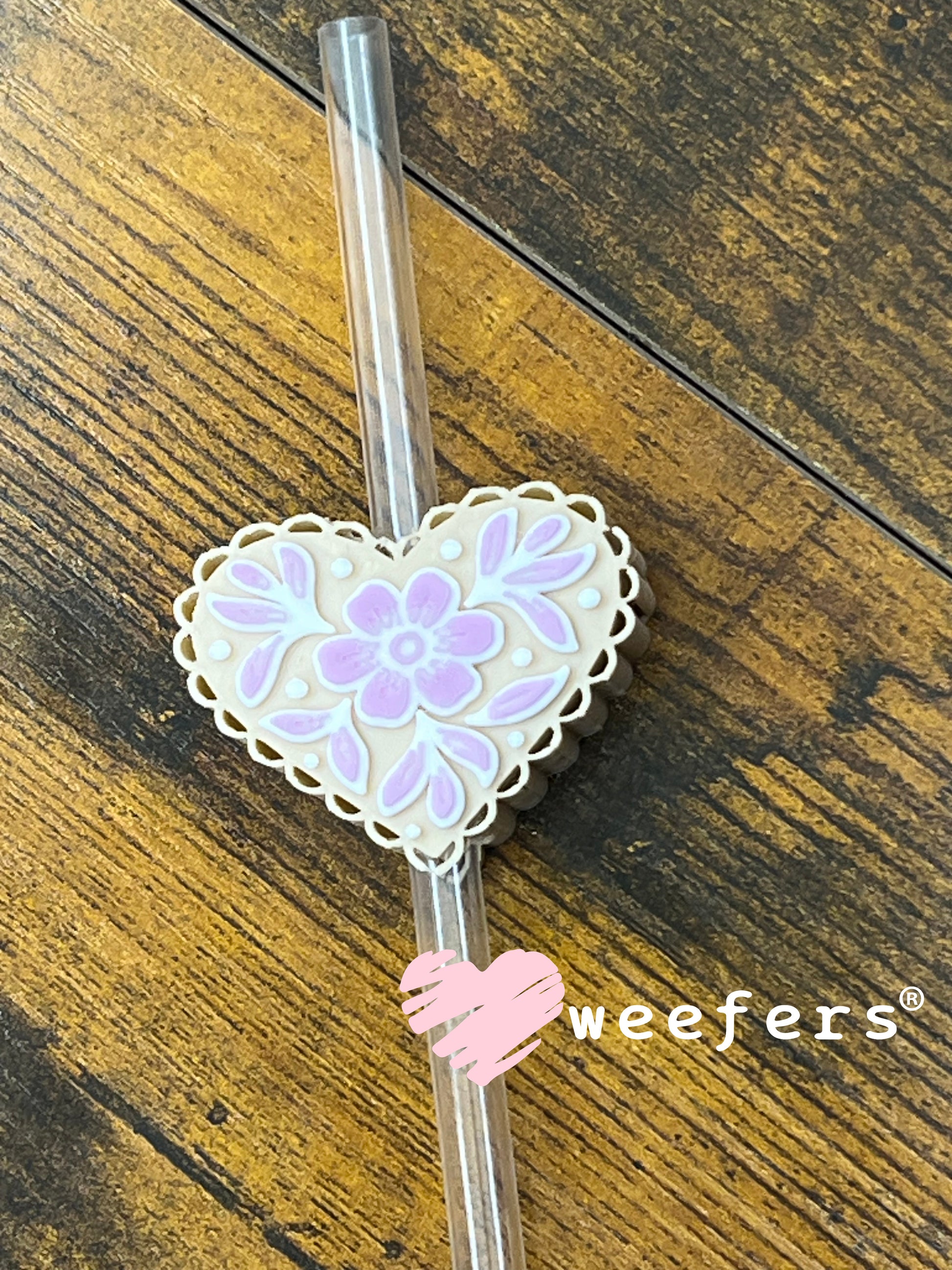 Talavera Heart Straw Topper Buddy Weefers
