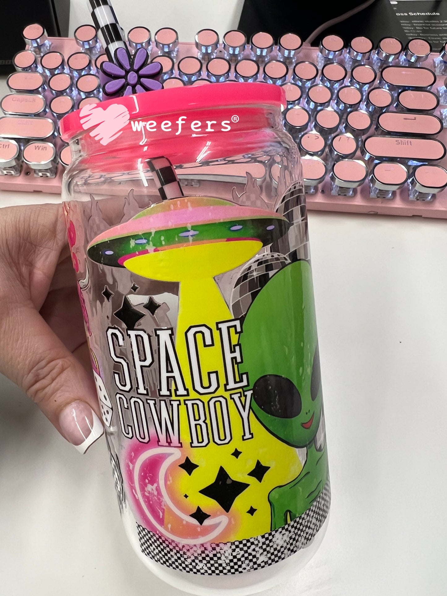 Space Cowboy UV DTF Cup Wrap - Weefers Exclusive Weefers