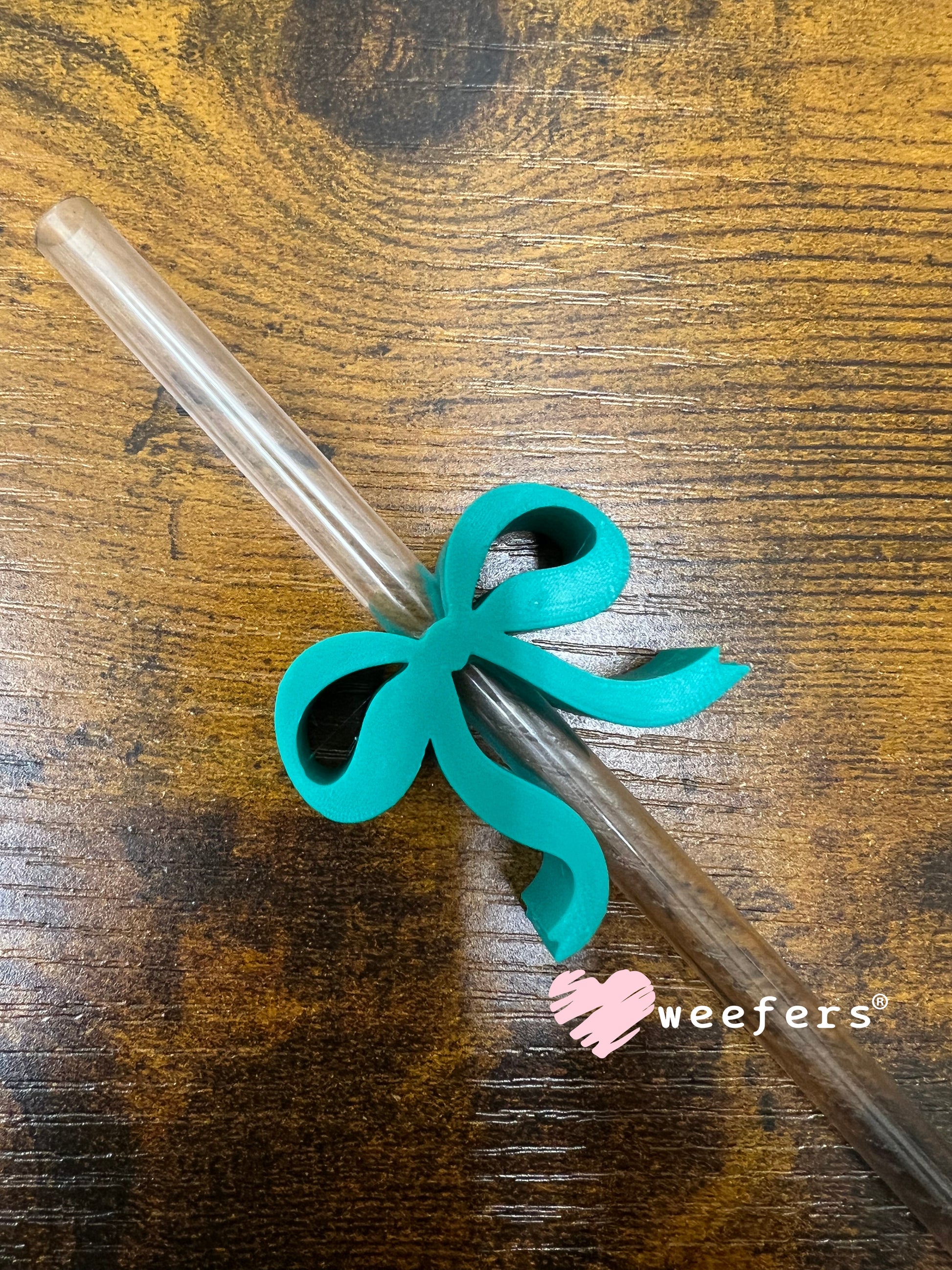 Dainty Bow Large Straw Toppers - fits 10mm Weefers