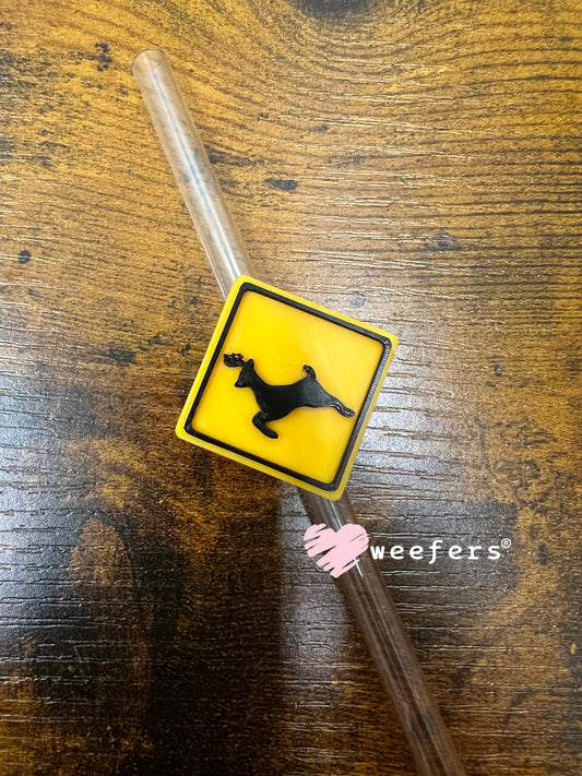 Deer Crossing Straw Topper Buddy Weefers