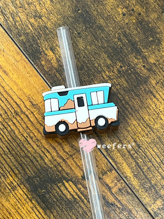 Retro RV Camper Straw Topper Buddy Weefers