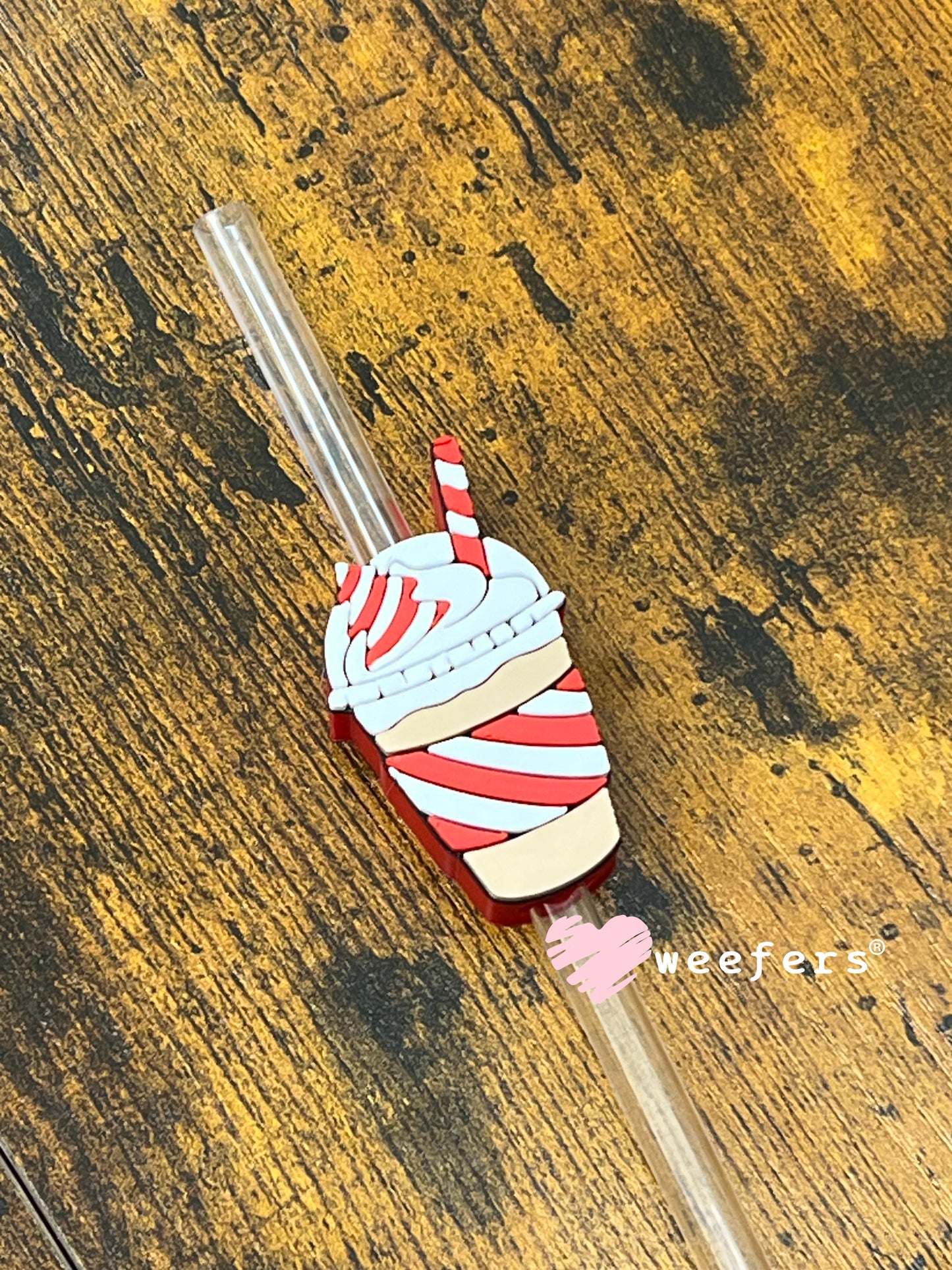 Christmas Iced Coffee Straw Topper Buddy Weefers