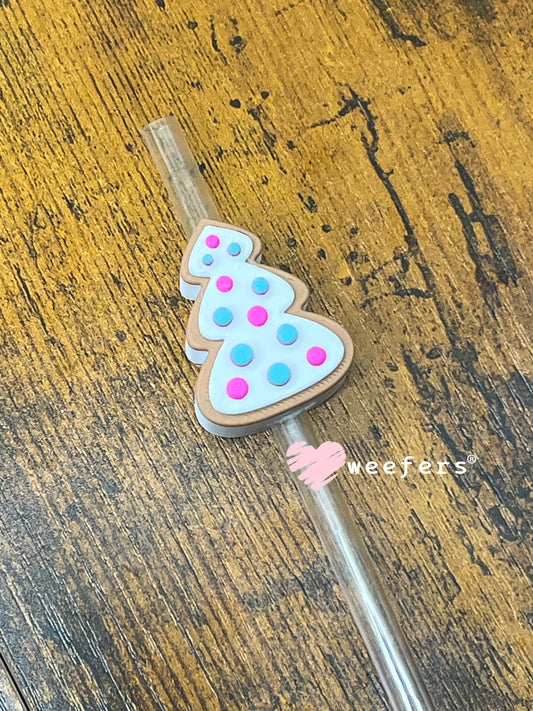 Sugar Cookie Dots Tree Straw Topper Buddy Weefers