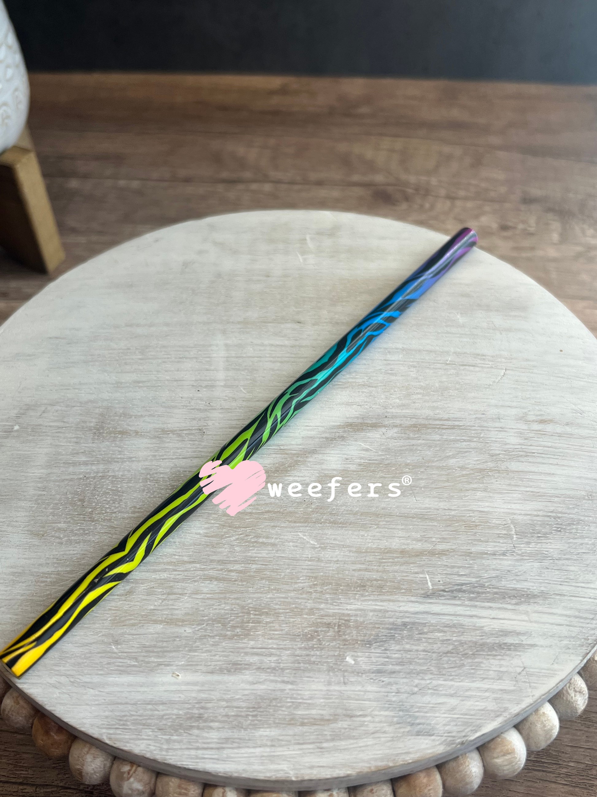 Patterned Straws Fits 16oz Can Sized Cups Multi Colored New Weefers