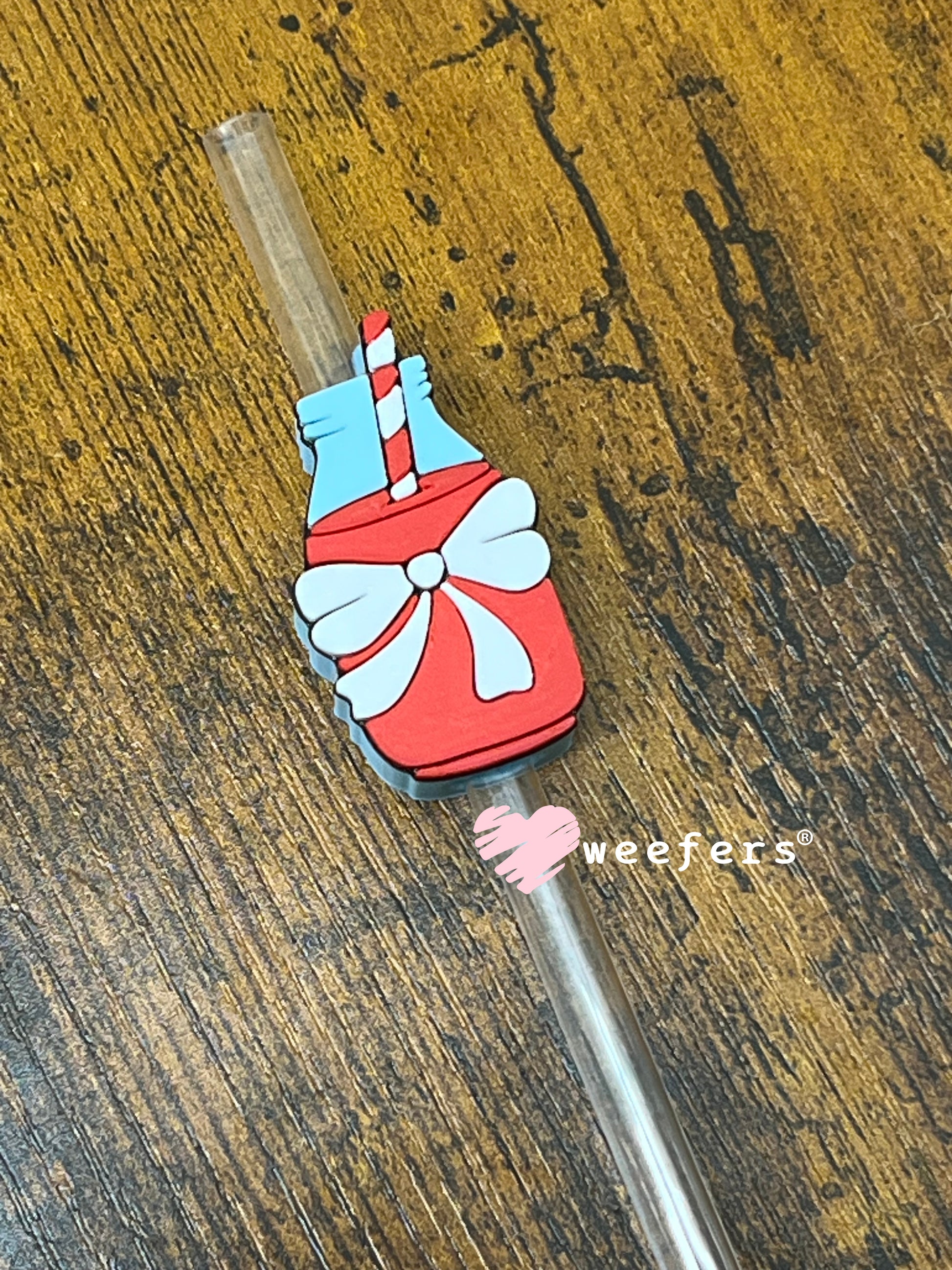 Christmas Milk Jug Straw Topper Buddy Weefers