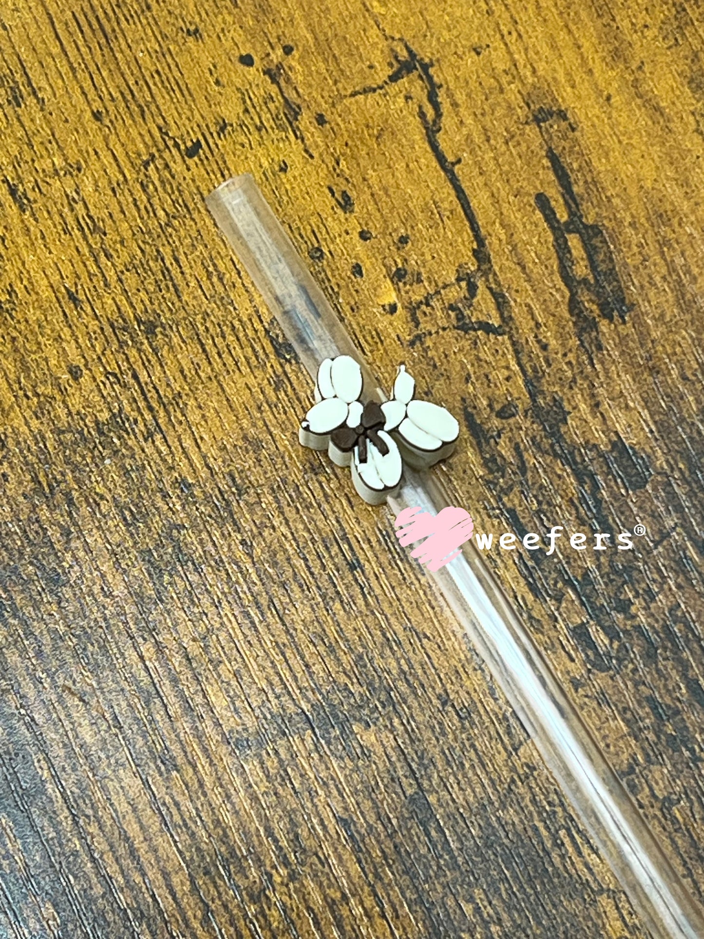 Tan and Brown Balloon Dog Straw Topper Buddy Small Weefers