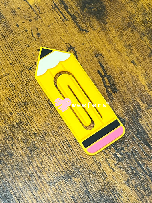 Bookmark - Teacher Pencil Paperclip Weefers