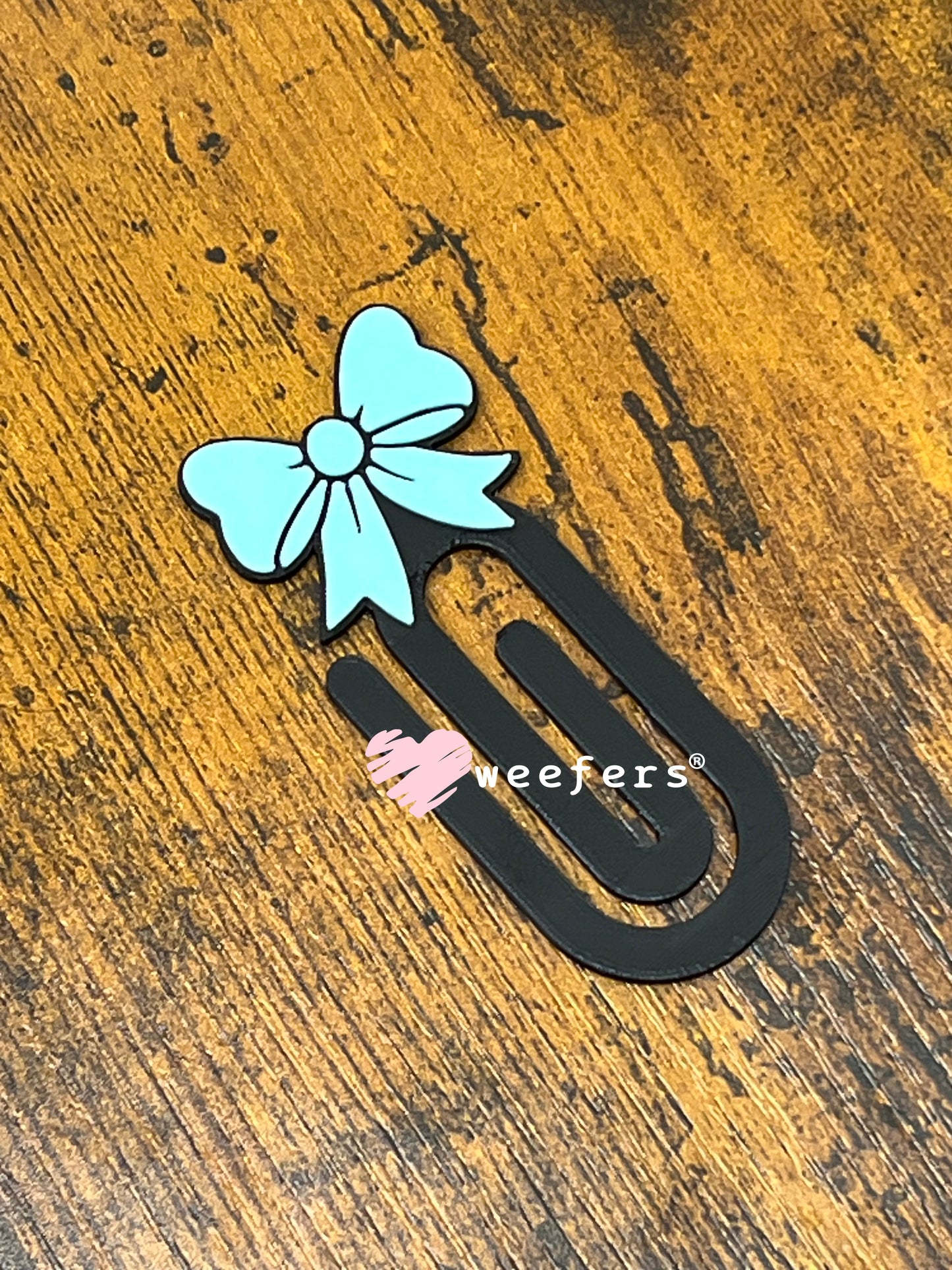 Bookmark - Mint Bow Paperclip Weefers