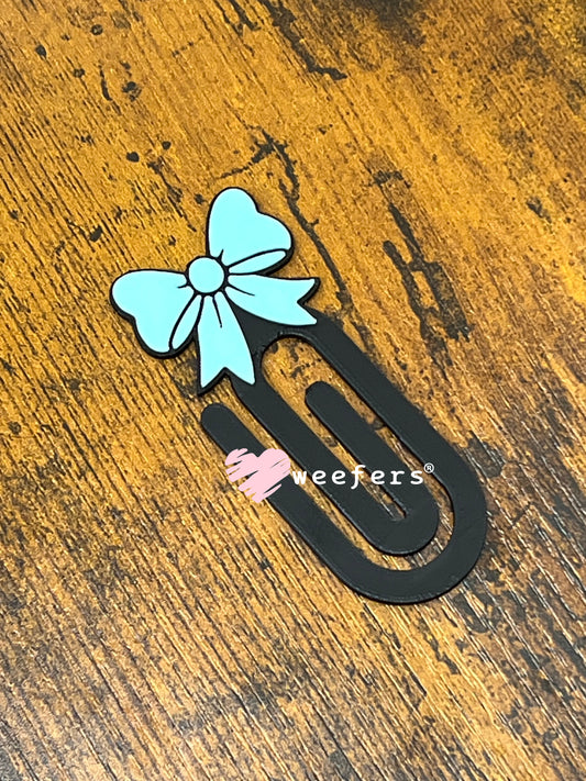 Bookmark - Mint Bow Paperclip Weefers