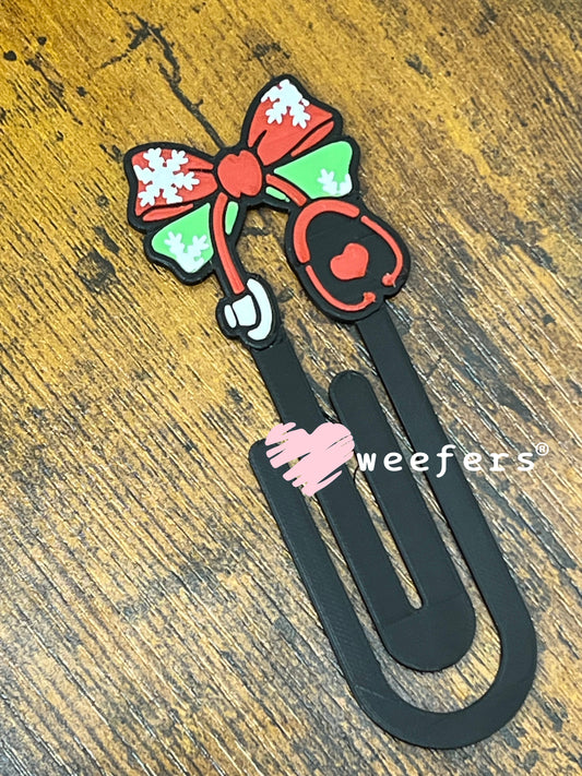 Bookmark - Red Green Christmas Nurse Paperclip Weefers