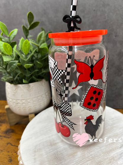 Red Cherry Delight UV DTF Cup Wrap - Weefers Exclusive Weefers