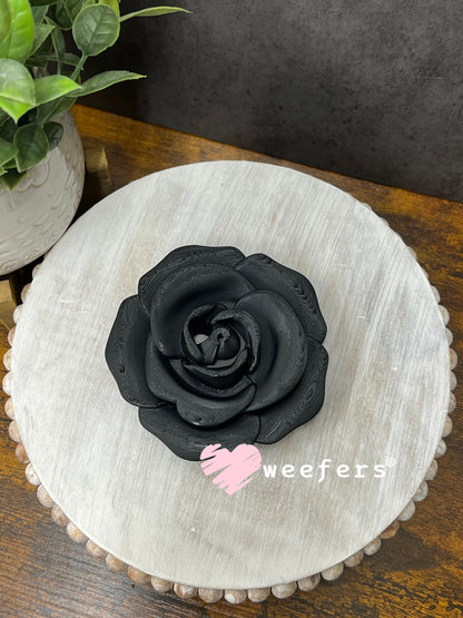 16oz Rose Lid Toppers for Tumblers | Bridesmaid & Event Drinkware Accessory Black Weefers