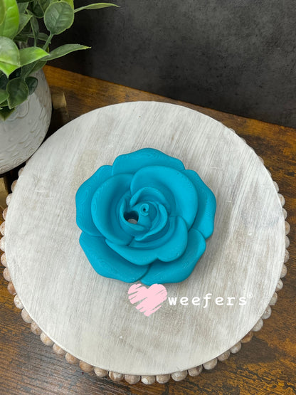 16oz Rose Lid Toppers for Tumblers | Bridesmaid & Event Drinkware Accessory Teal Weefers