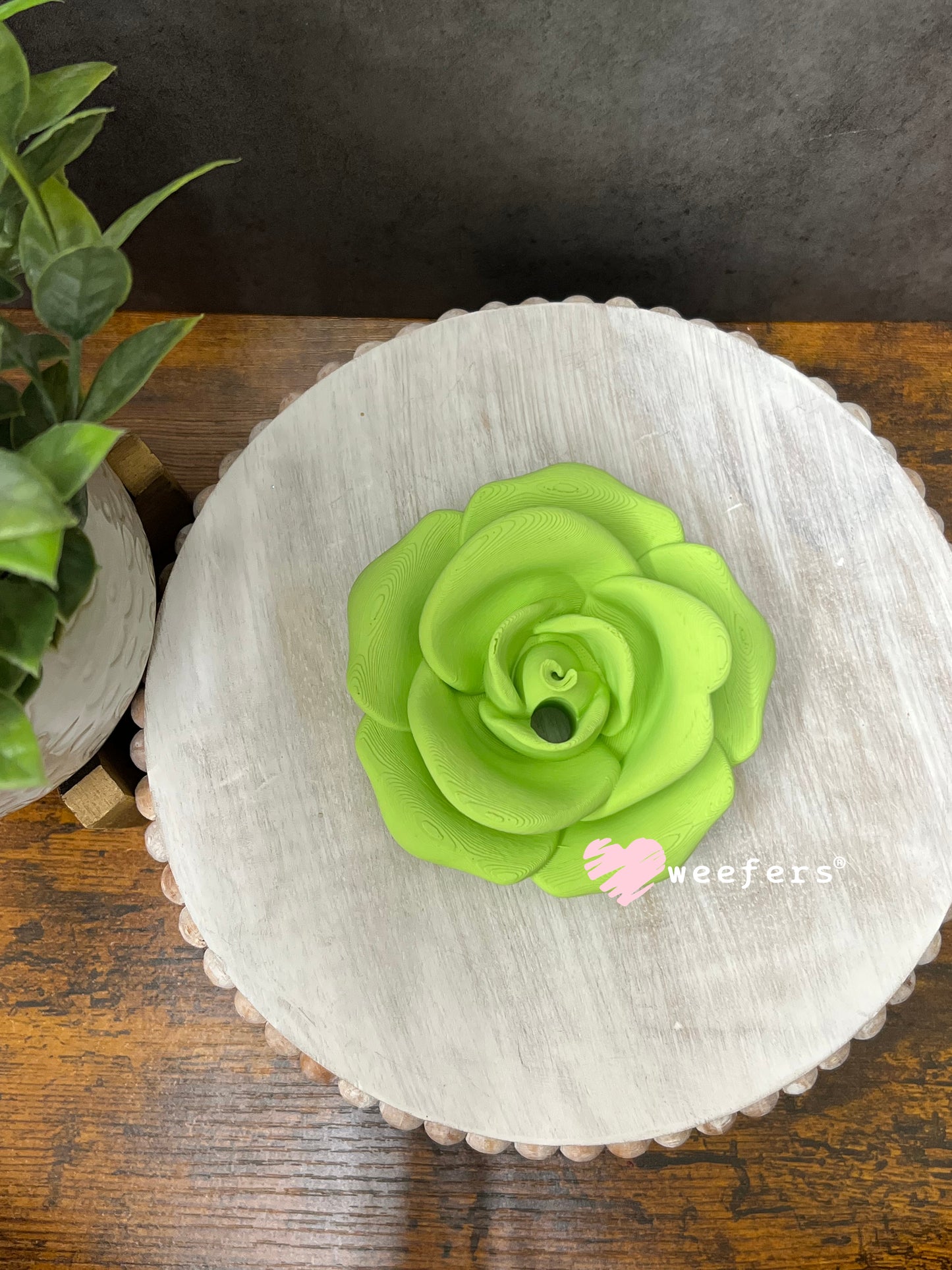 16oz Rose Lid Toppers for Tumblers | Bridesmaid & Event Drinkware Accessory Lime Green Weefers