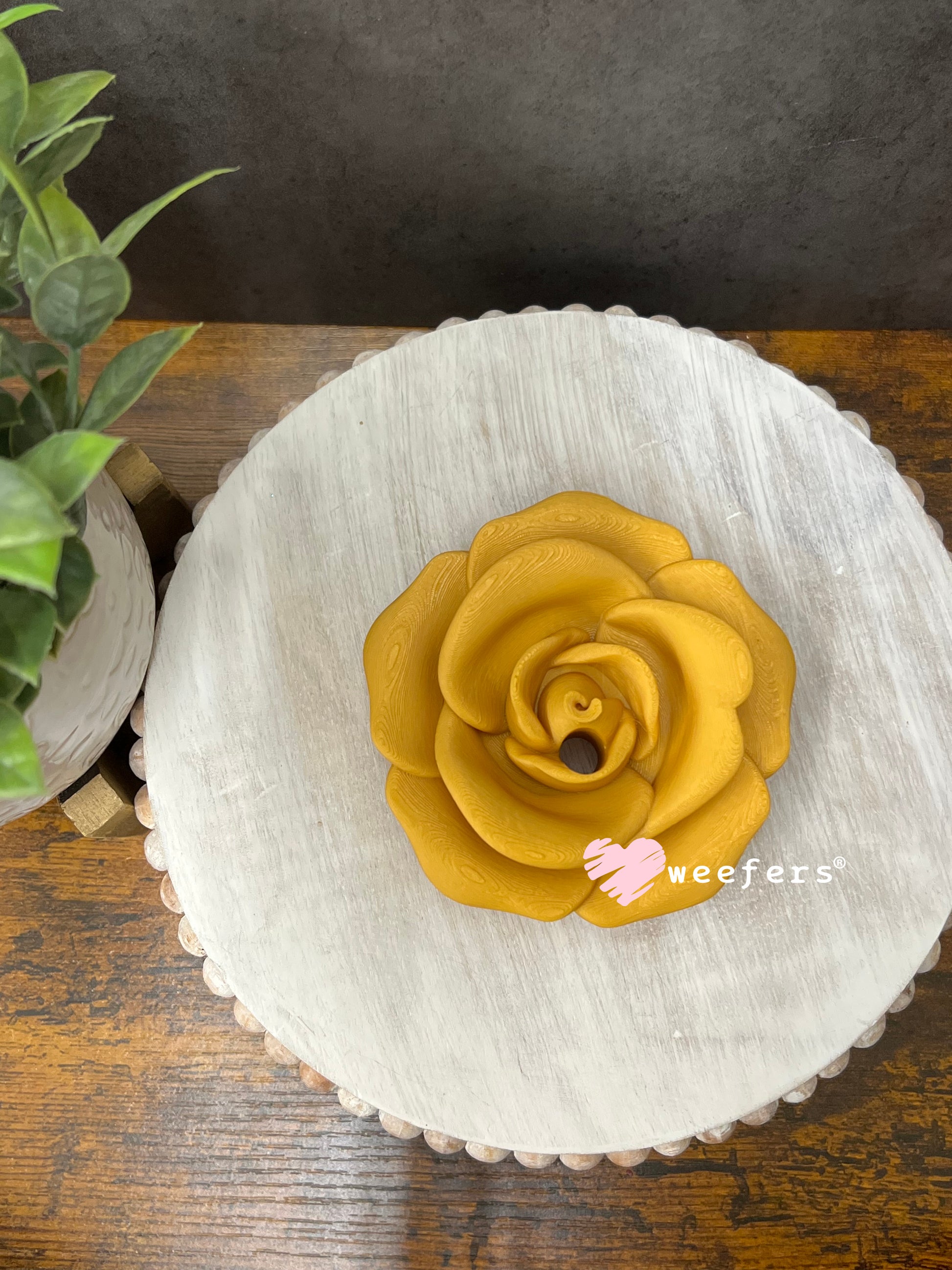 16oz Rose Lid Toppers for Tumblers | Bridesmaid & Event Drinkware Accessory Gold Weefers