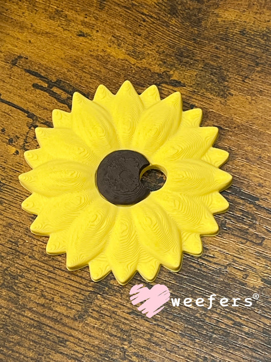 Lid Topper - Sunflower - Yellow (Fits 16oz Can Shaped Cups) Weefers