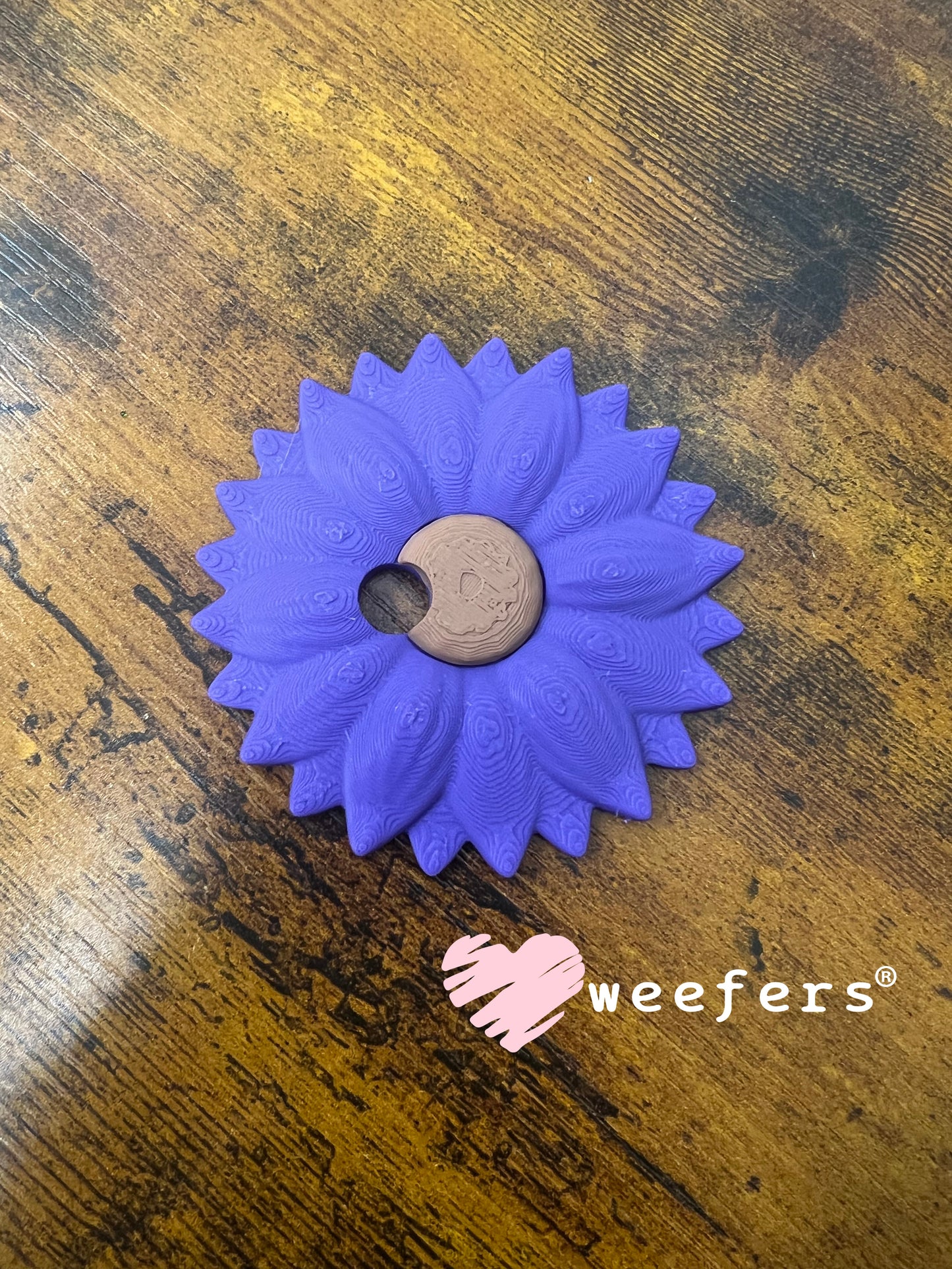 Lid Topper - Sunflower - Purple (Fits 16oz Can Shaped Cups) Weefers