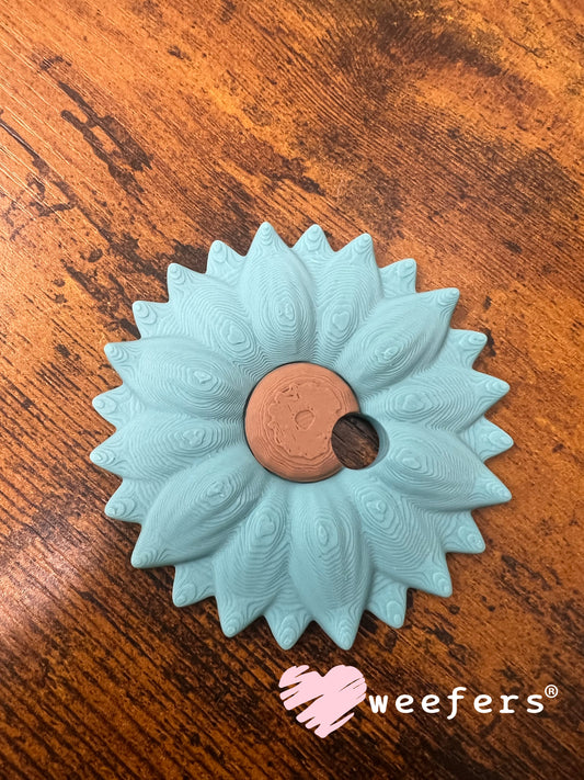 Lid Topper - Sunflower - Muted Blue (Fits 16oz Can Shaped Cups) Weefers