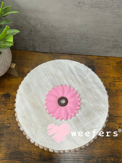 Lid Topper - Sunflower (Fits cups with a center hole) 8mm Pink Weefers