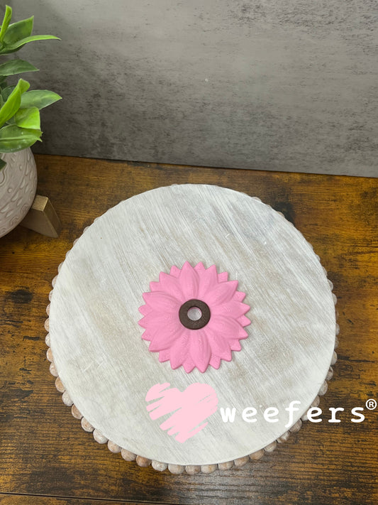 Lid Topper - Sunflower (Fits cups with a center hole) 8mm Pink Weefers