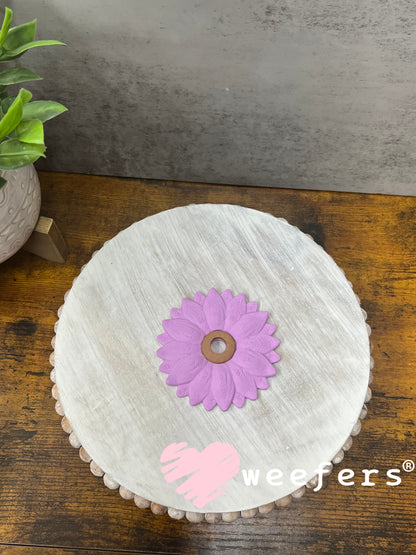 Lid Topper - Sunflower (Fits cups with a center hole) 8mm Lilac Weefers