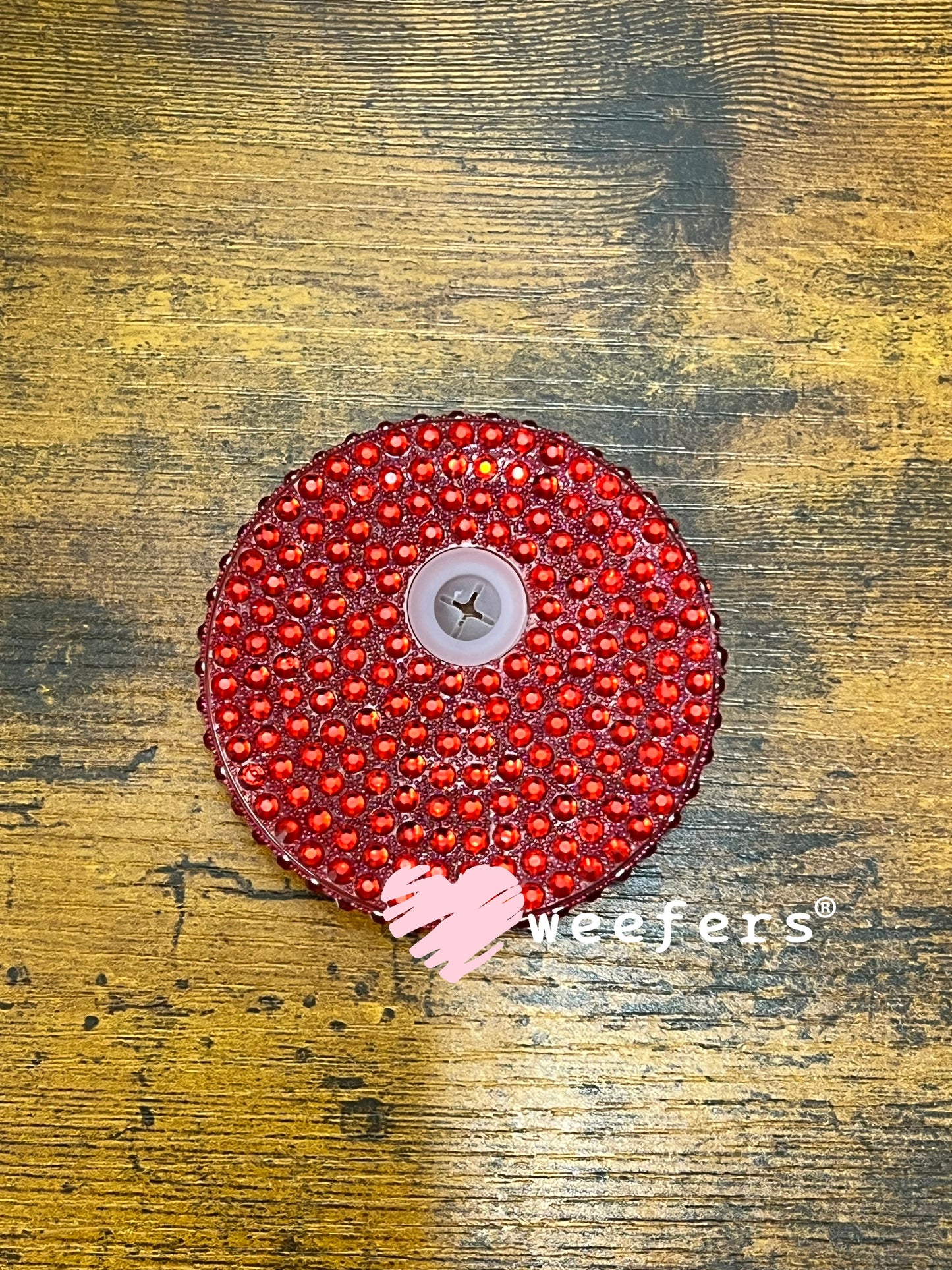 Replacement 16oz Blinged Colored Lids (Fits 16oz Can Shaped Cups) 7 - Red Weefers