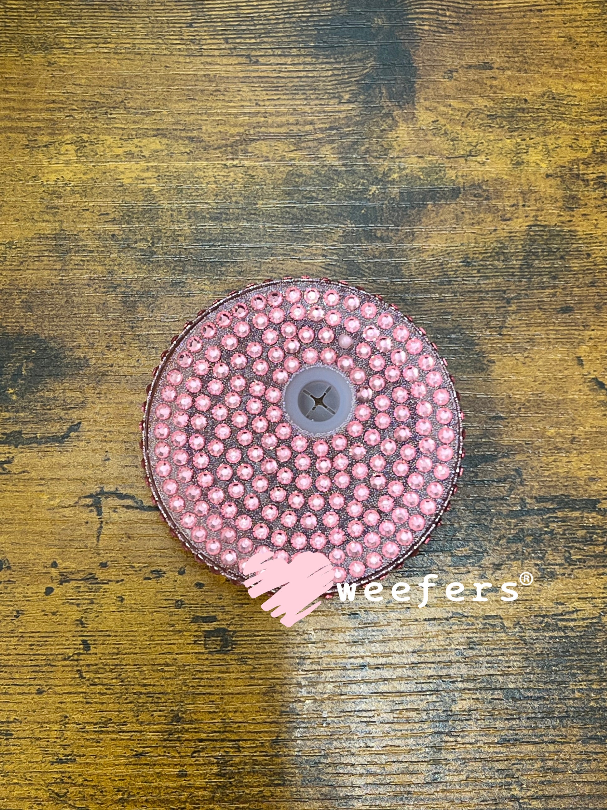 Replacement 16oz Blinged Colored Lids (Fits 16oz Can Shaped Cups) 9 - Pink Weefers