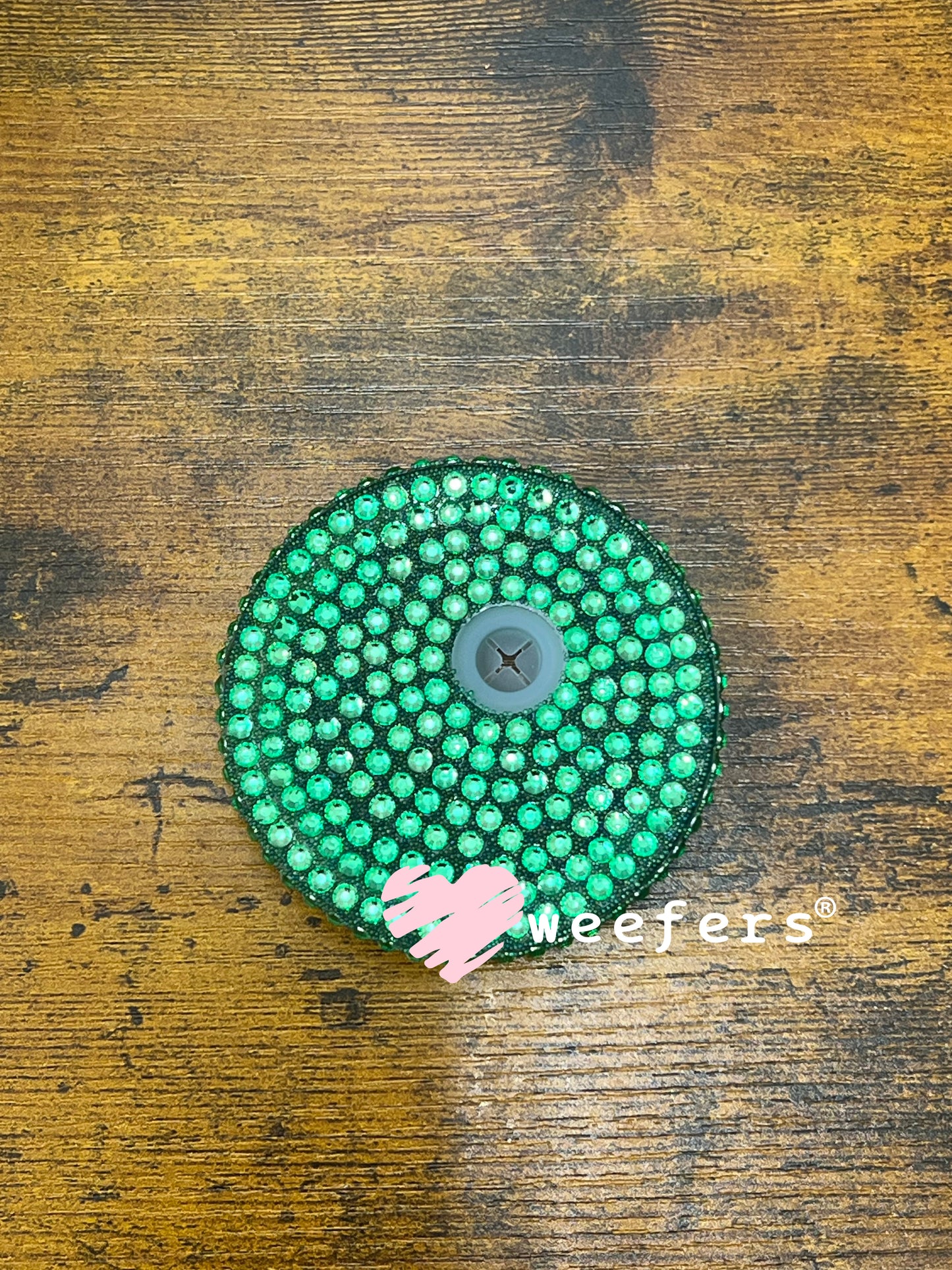Replacement 16oz Blinged Colored Lids (Fits 16oz Can Shaped Cups) 11 - Kelly Green Weefers