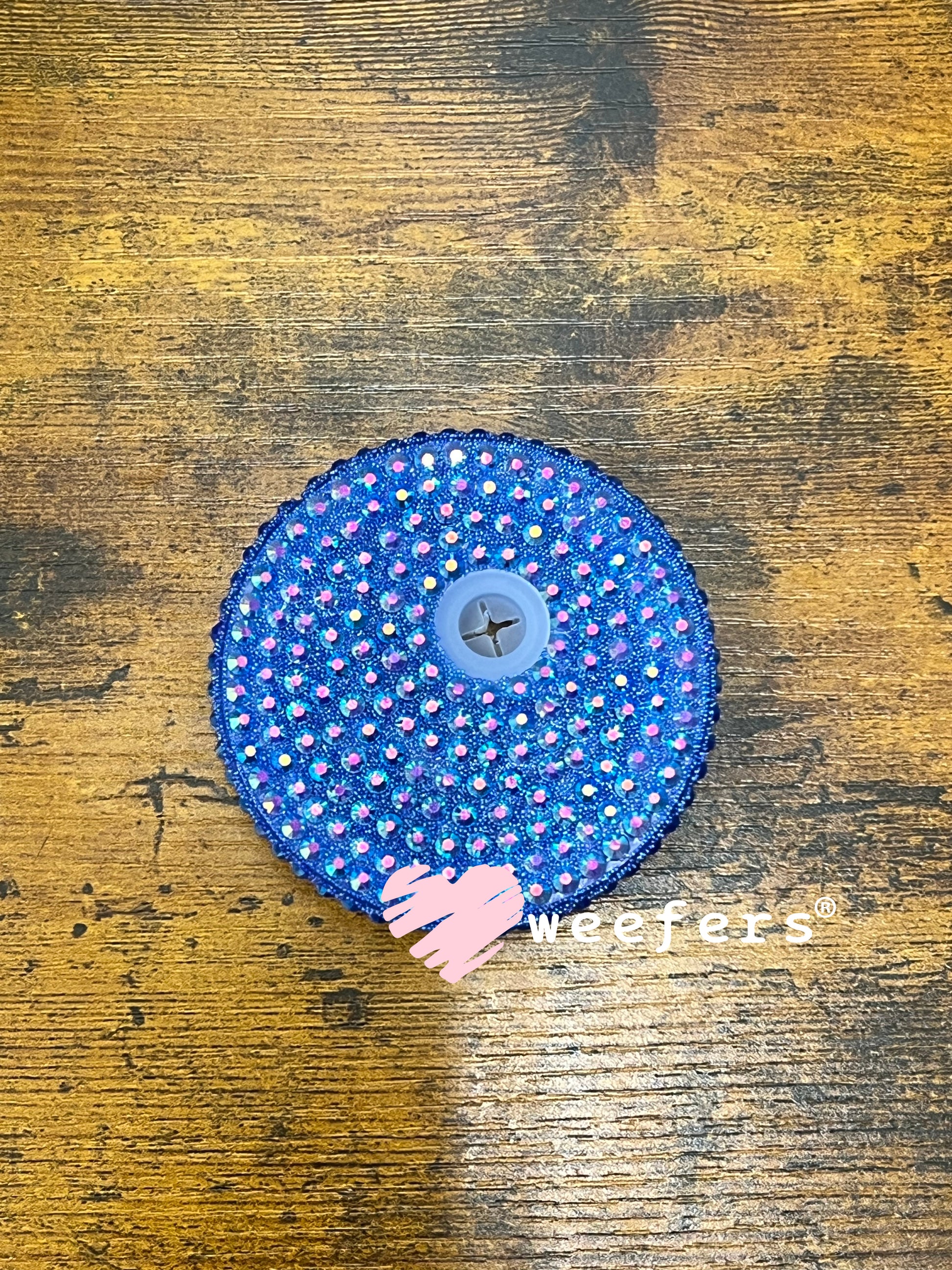 Replacement 16oz Blinged Colored Lids (Fits 16oz Can Shaped Cups) 16 - Light Royal Blue Weefers